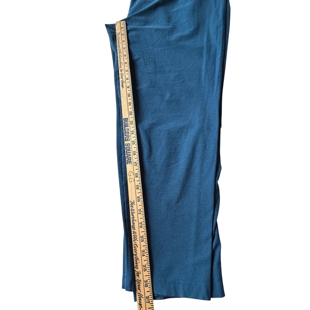 Eileen Fisher Ankle Pants 1X Teal Blue Stretch Jersey Pull On - Picture 7 of 7